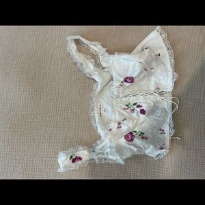 For love & lemons cropped lace up top